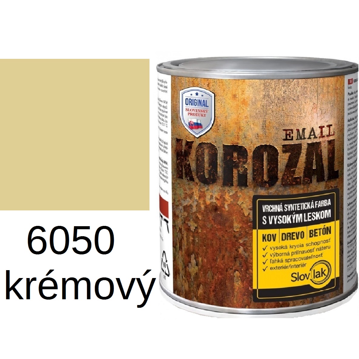 KOROZAL email lesklý 6050 krémový 0,75kg