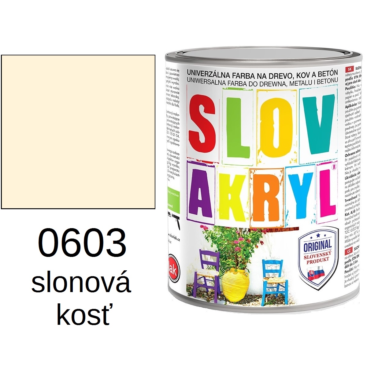 SLOVAKRYL 0603 slonová kosť 0,75kg