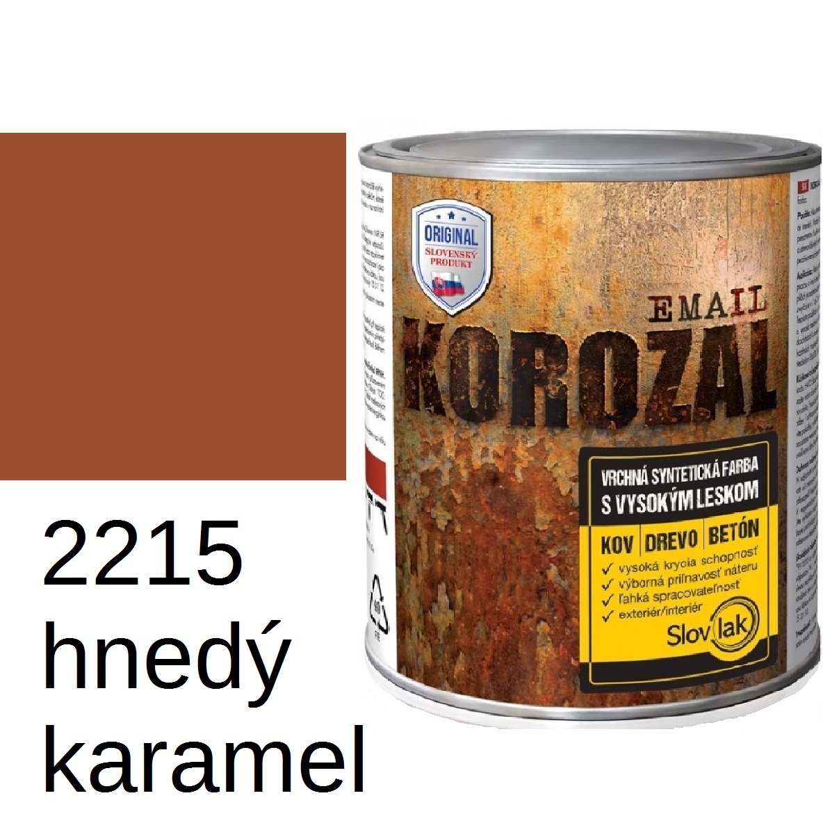 KOROZAL email lesklý 2215 hnedý karamel 0,75kg KOROZAL email lesklý 2215 hnedý karamel 0,75kg